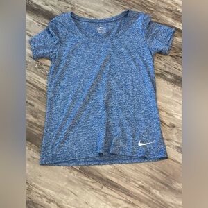 Nike Dri-Fit Women’s  Heathered Blue Short Sleeve Tee Size Small